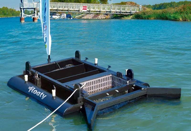 Freylit Floaty Oil Water Separator Product in the Water